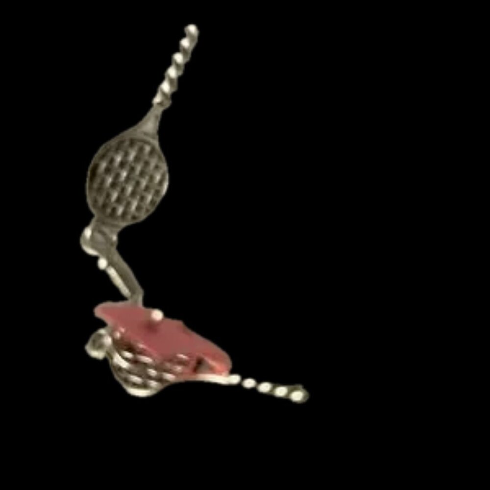 NWT handmade rare Tennis Prep artist / luxury earrings hypoallergenic .925 - Picture 2 of 7